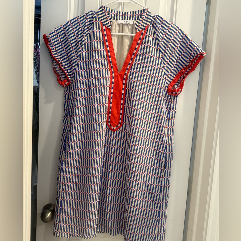 THML Blue and Red Patterned Dress